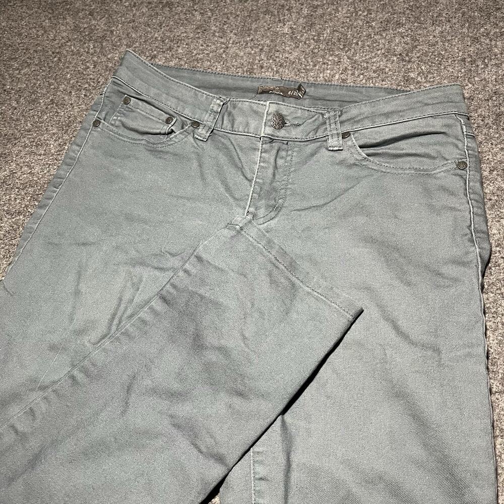 Prana Kara Pants Womens 6/28 Blue Gray Twill Straight Leg Stretch Casual Jeans - Picture 2 of 10